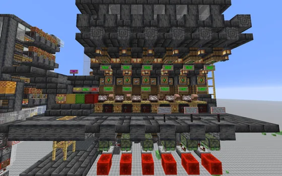 Automated Villager Trading Hall Minecraft schematic