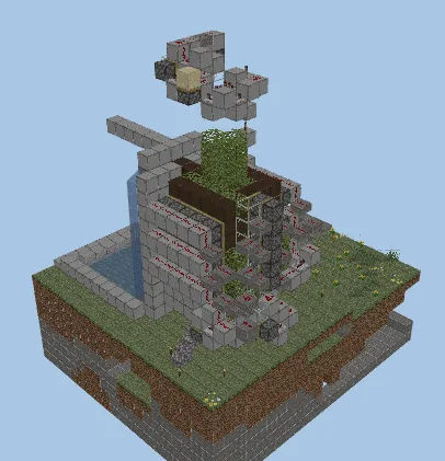 Automated Wood Farm With Storage Minecraft schematic preview