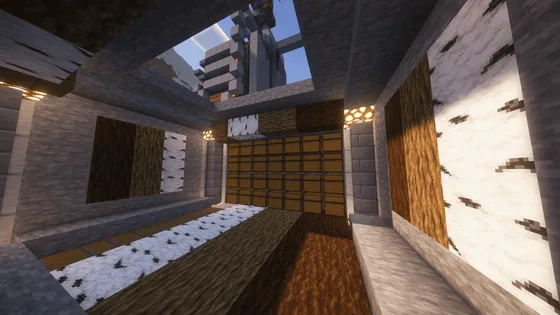 Automated Wood Farm With Storage Minecraft schematic