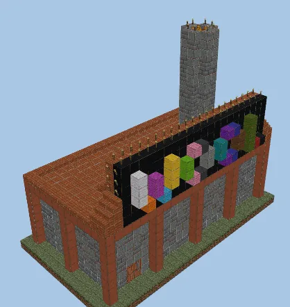 Automated Wool Farm Minecraft schematic