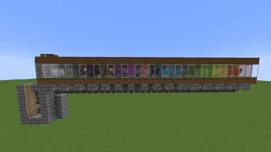 Automated Wool Farm For All Colors Minecraft schematic