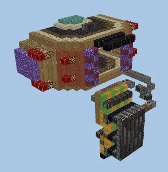 Automatic 6x6 Piston Door Minecraft schematic preview