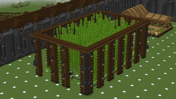 Automatic Bamboo Farm Minecraft schematic