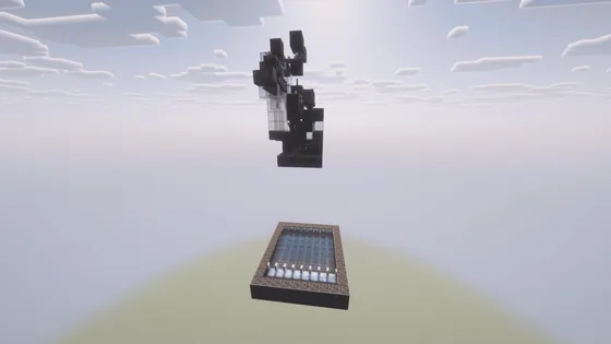 Automatic Concrete Converter With Storage Minecraft schematic