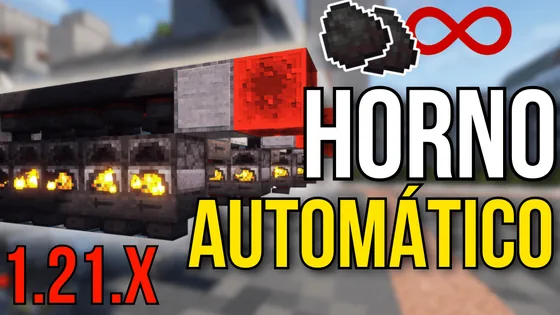 Automatic Furnaces With Infinite Fuel Minecraft schematic