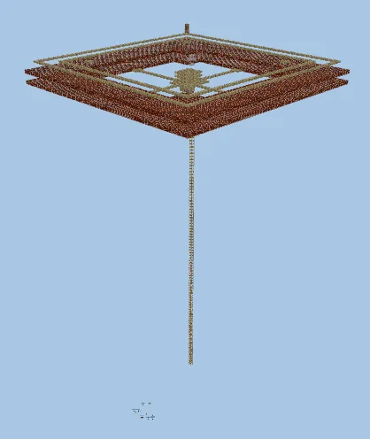 Automatic Gold Farm with Sorting Minecraft schematic