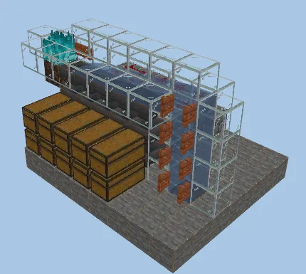 Automatic Item Sorter and Disposal System Minecraft schematic preview
