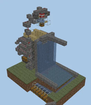 Automatic Log and Sapling Farm Minecraft schematic