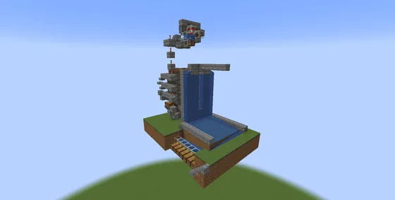Automatic Log and Sapling Farm Minecraft schematic