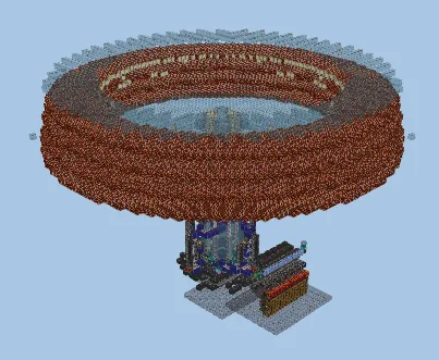 Automatic Piglin Gold Farm With Shulker Storage Minecraft schematic