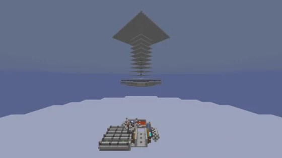 Automatic Rocket Firework Mob Farm Minecraft schematic