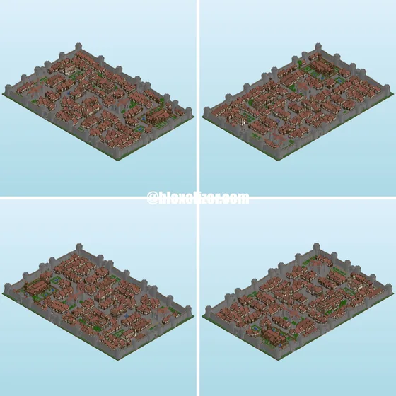 awesome medieval city Minecraft schematic