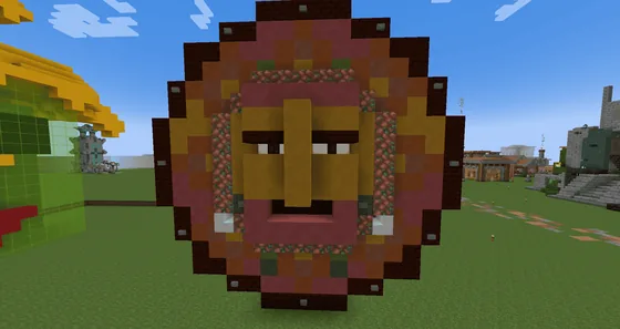 Aztec Civilization Head Sculpture Minecraft schematic