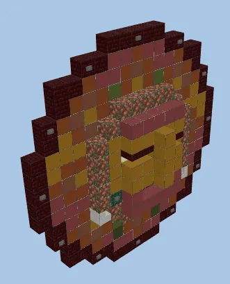 Aztec Civilization Head Sculpture Minecraft schematic