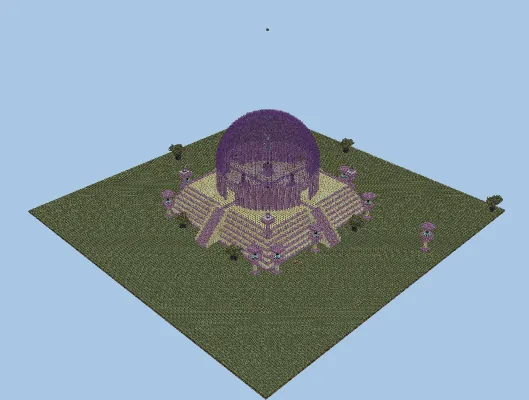 Aztec End Dimension Spawn Point Minecraft schematic