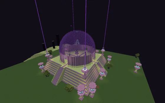 Aztec End Dimension Spawn Point Minecraft schematic