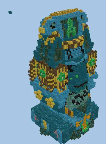 Aztec Statue Blue Minecraft schematic preview