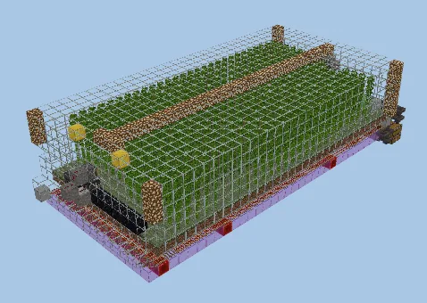 Bamboo Crop Farm - 10k Per Hour Minecraft schematic
