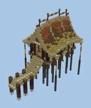 Bamboo Fishing Hut Minecraft schematic