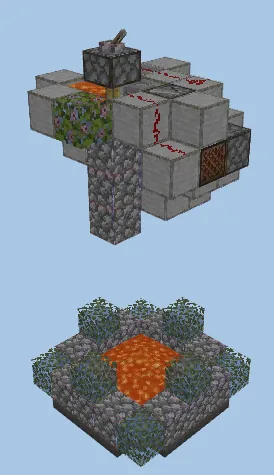 Beginner Stone Production Farm Minecraft schematic