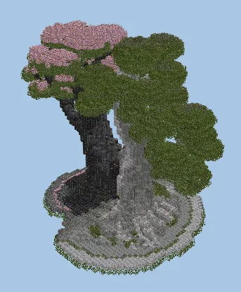 Bicolor Nether Tree Portal Minecraft schematic preview