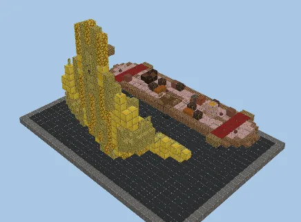 Big Golden Throne of Odin Minecraft schematic