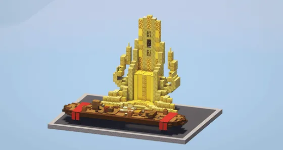 Big Golden Throne of Odin Minecraft schematic