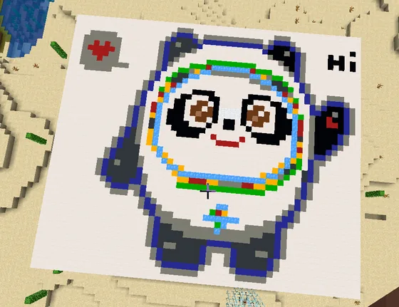 Bing Dwen Dwen Olympic Mascot Minecraft schematic