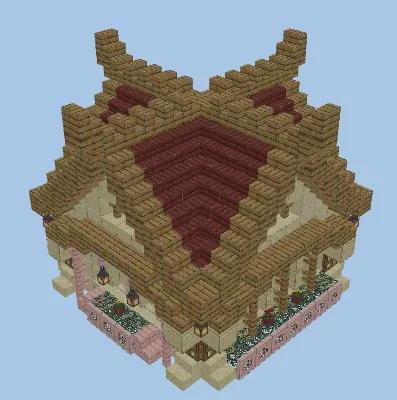Birch and Sandstone House Minecraft schematic preview