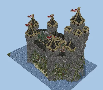Black Island Fortress Castle Minecraft schematic