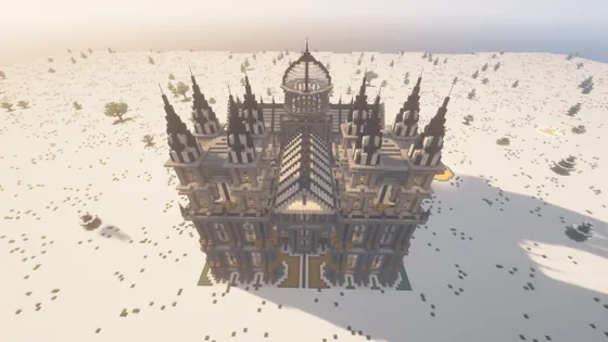 Black White Cathedral Minecraft schematic