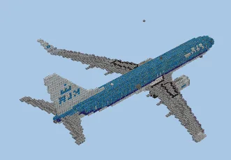 Boeing 737 Aircraft Replica Minecraft schematic preview