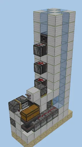 Bonemeal Powered Bamboo Farm Module Minecraft schematic