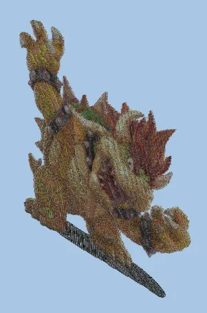 Bowser Pixel Art Minecraft schematic preview