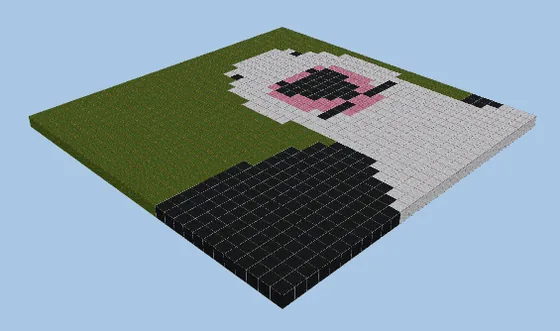Bull Terrier Pixel Art Meme Minecraft schematic