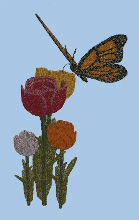 Butterfly and Tulip Build Minecraft schematic