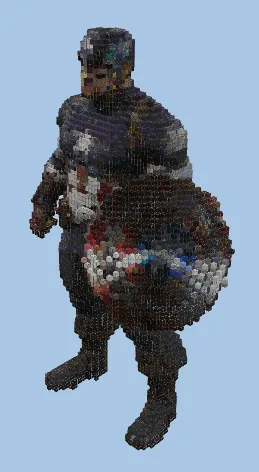 Captain America Statue Minecraft schematic preview