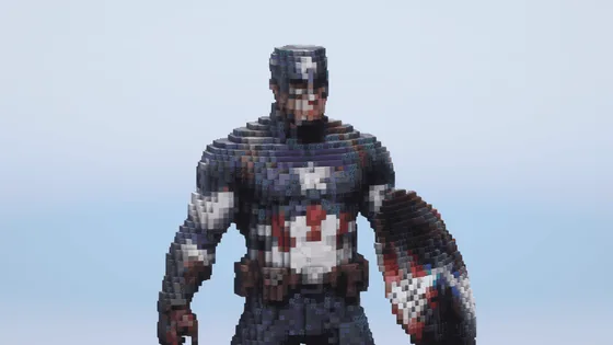 Captain America Statue Minecraft schematic