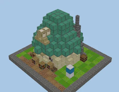Cartoon Brainy Smurf House Minecraft schematic preview