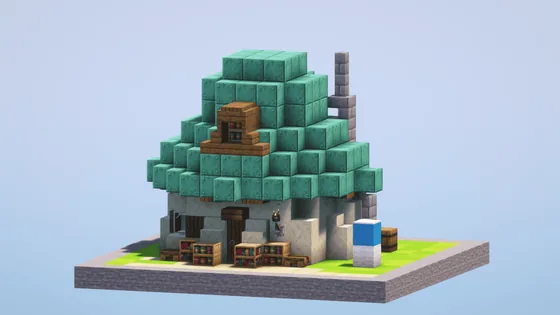 Cartoon Brainy Smurf House Minecraft schematic