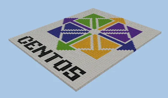 CentOS Logo Pixel Art Minecraft schematic