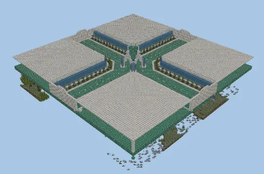 Central Spawn Hub Minecraft schematic preview