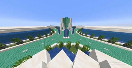 Central Spawn Hub Minecraft schematic