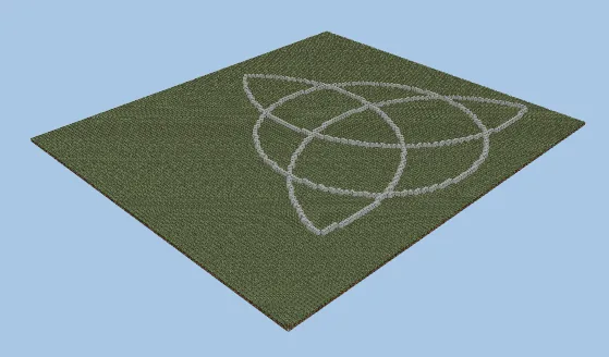 Charmed Triquetra Pixel Art Minecraft schematic preview