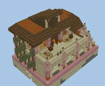Charming Desert Hacienda House Minecraft schematic