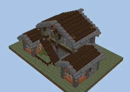 Charming Medieval Starter Home Schematic Minecraft schematic
