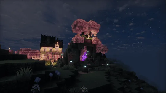 Cherry Blossom Nether Portal Minecraft schematic