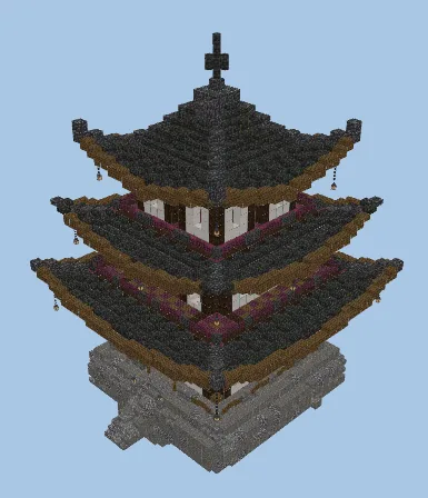 Cherry Japanese Temple Structure Minecraft schematic