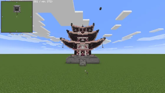 Cherry Japanese Temple Structure Minecraft schematic