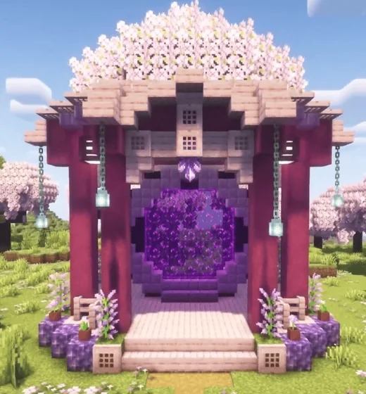 Cherry Nether Portal Minecraft schematic